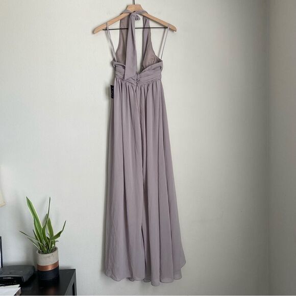 LULU’s light grey halter top maxi dress NWT - Picture 6 of 10